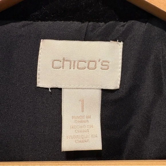 Chico’s Animal Print Puffer Vest Brown Metallic Black Size 1 (US Size M) - Picture 5 of 10